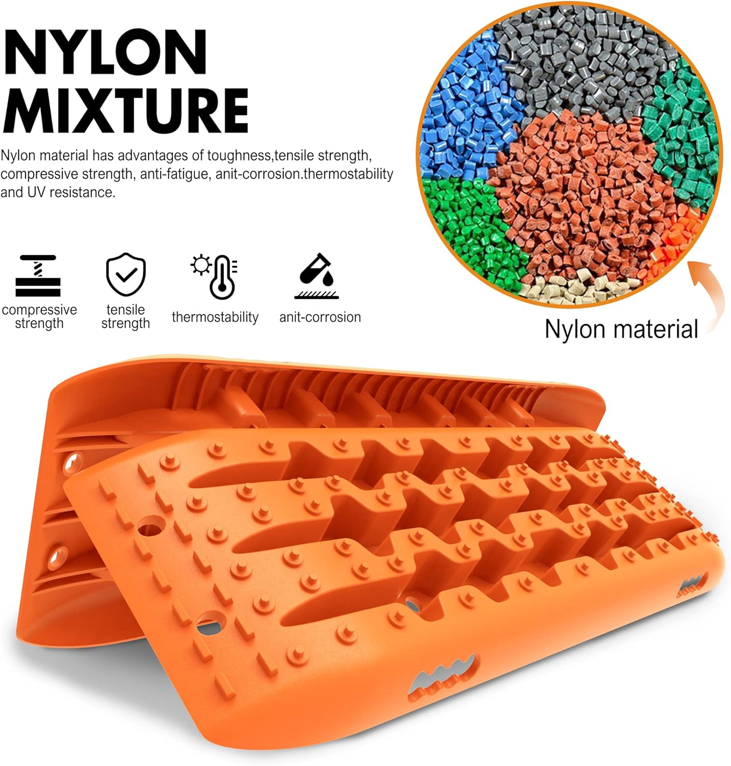 X-BULL Recovery Tracks 4X4 Recovery Boards Offroad 4Wd Tracks 22046LBS/10000KG Stand for Automotive Accessories Tires and Wheels in the Sand Mud Snow(Gen 2.0) image number 6