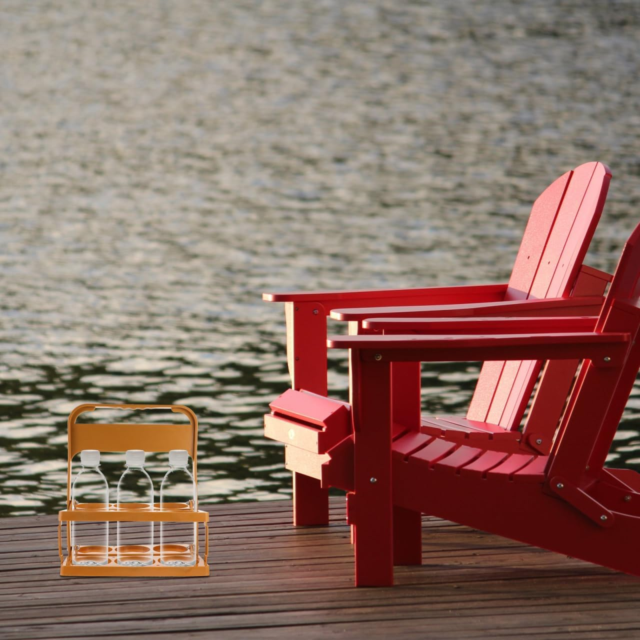 Ciieeo Portable Coffee Color Drink Carrier with Handle, Foldable 6-Bottle Holder for Athletes, Picnics, Barbecues, and Outdoor Activities image number 4