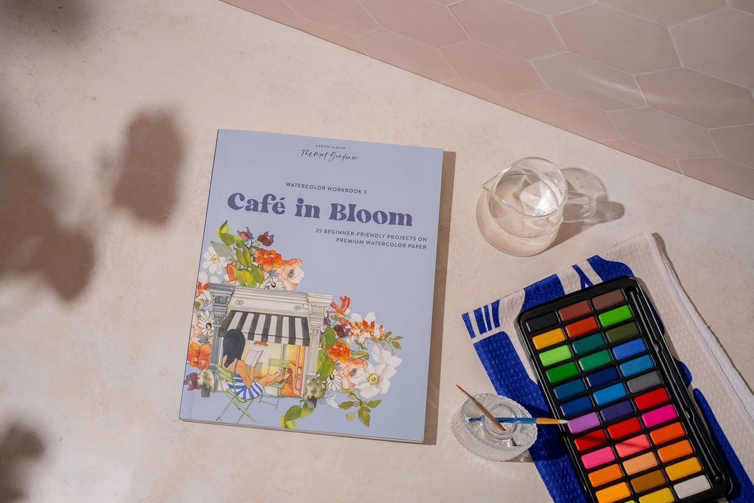 Watercolor Workbook: Caf&eacute; in Bloom: 25 Beginner-Friendly Projects on Premium Watercolor Paper image number 1