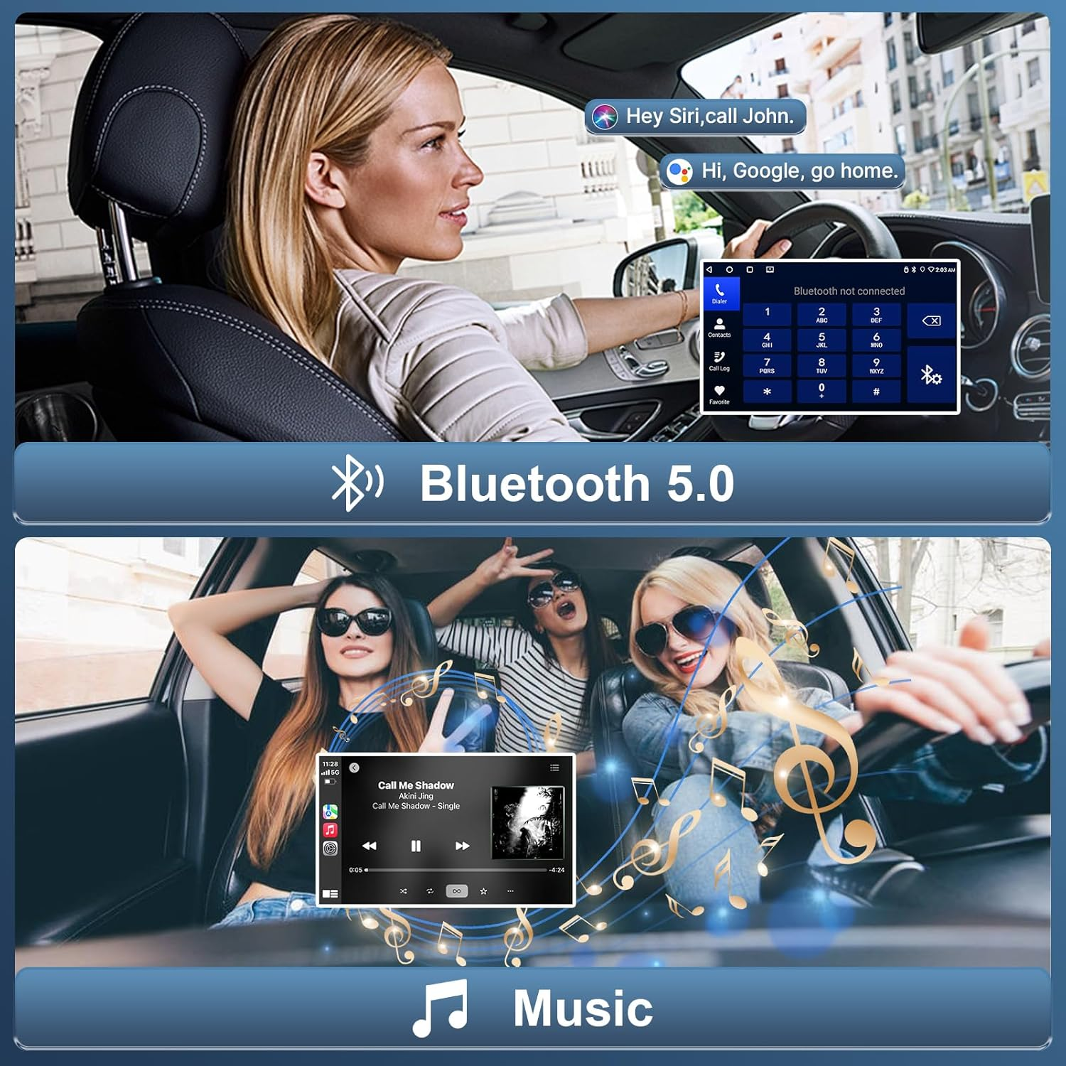 Car Radio for Mazda 3 2009 2010 2011 2012 2013 with Wireless Carplay Android Auto,9 Inch Touch Screen, Bluetooth,Gps,Wifi,Swc,Backup Camera image number 4