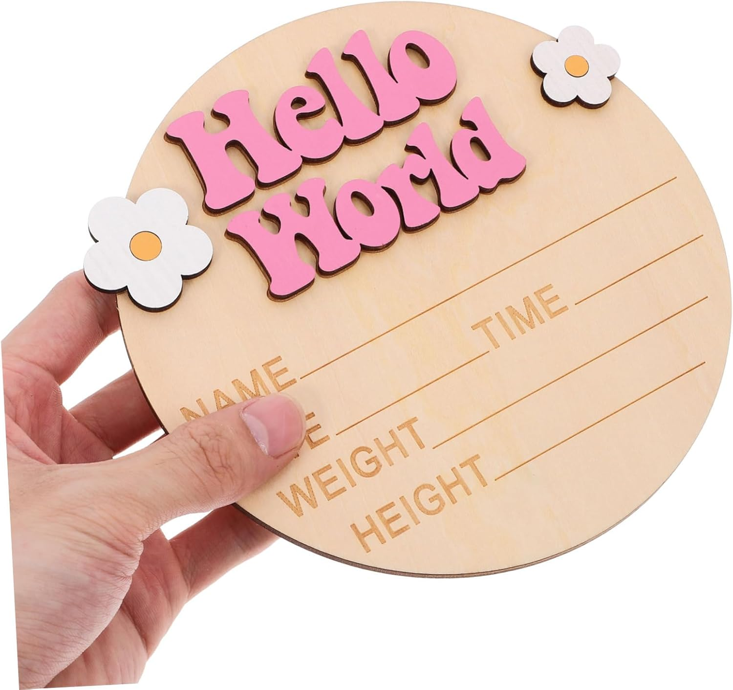 Milestone Card for Newborn Shower Announcement Sign Name Plate Decorative image number 5