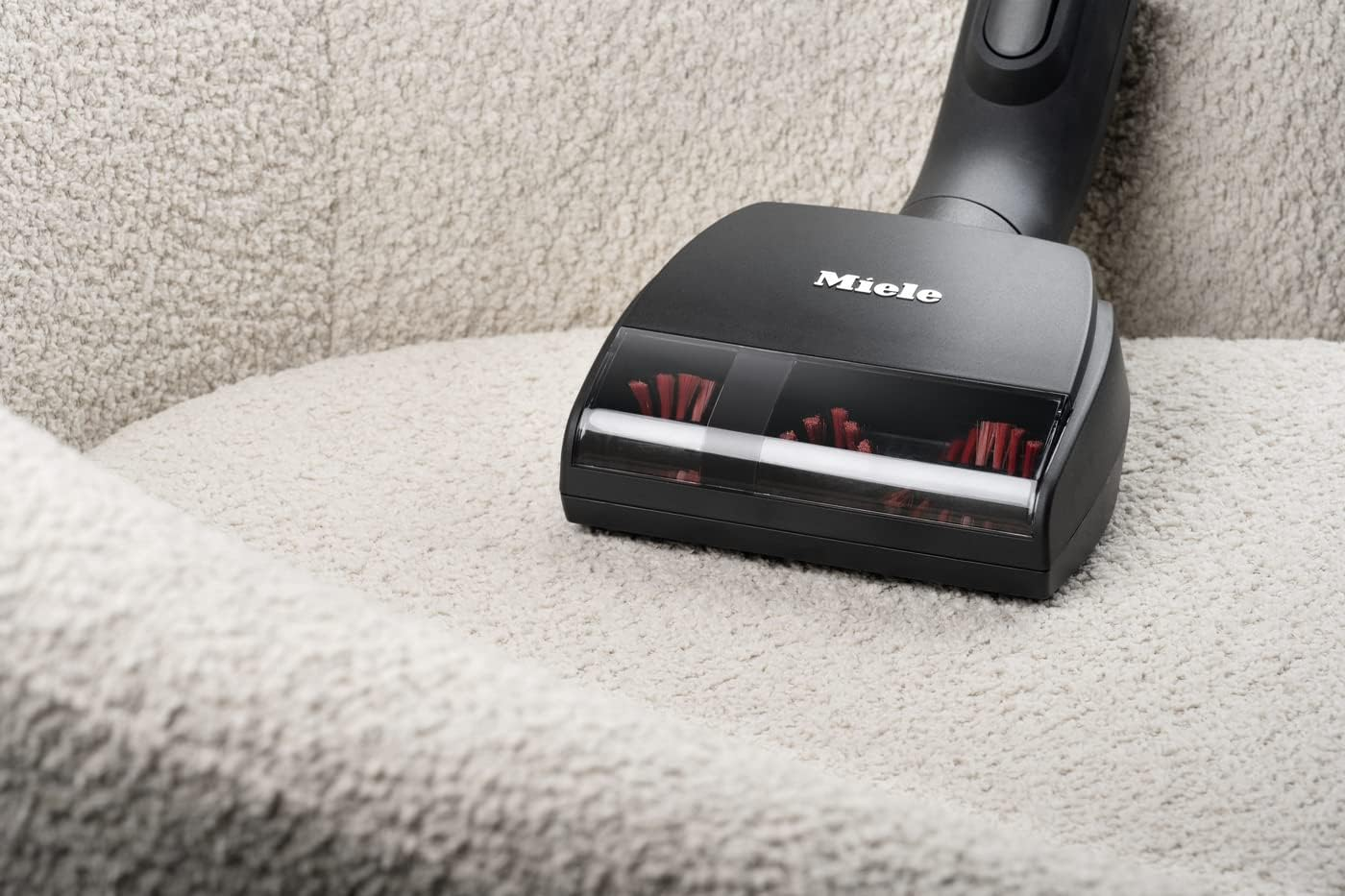 Miele Triflex HX-SEB Electro Compact Handheld Brush, Vacuum Cleaner Attachment for Cleaning Upholstery and Car Seats, Compatible with Triflex HX1/HX2 Cordless Vacuums, 16Cm Wide, Black image number 1