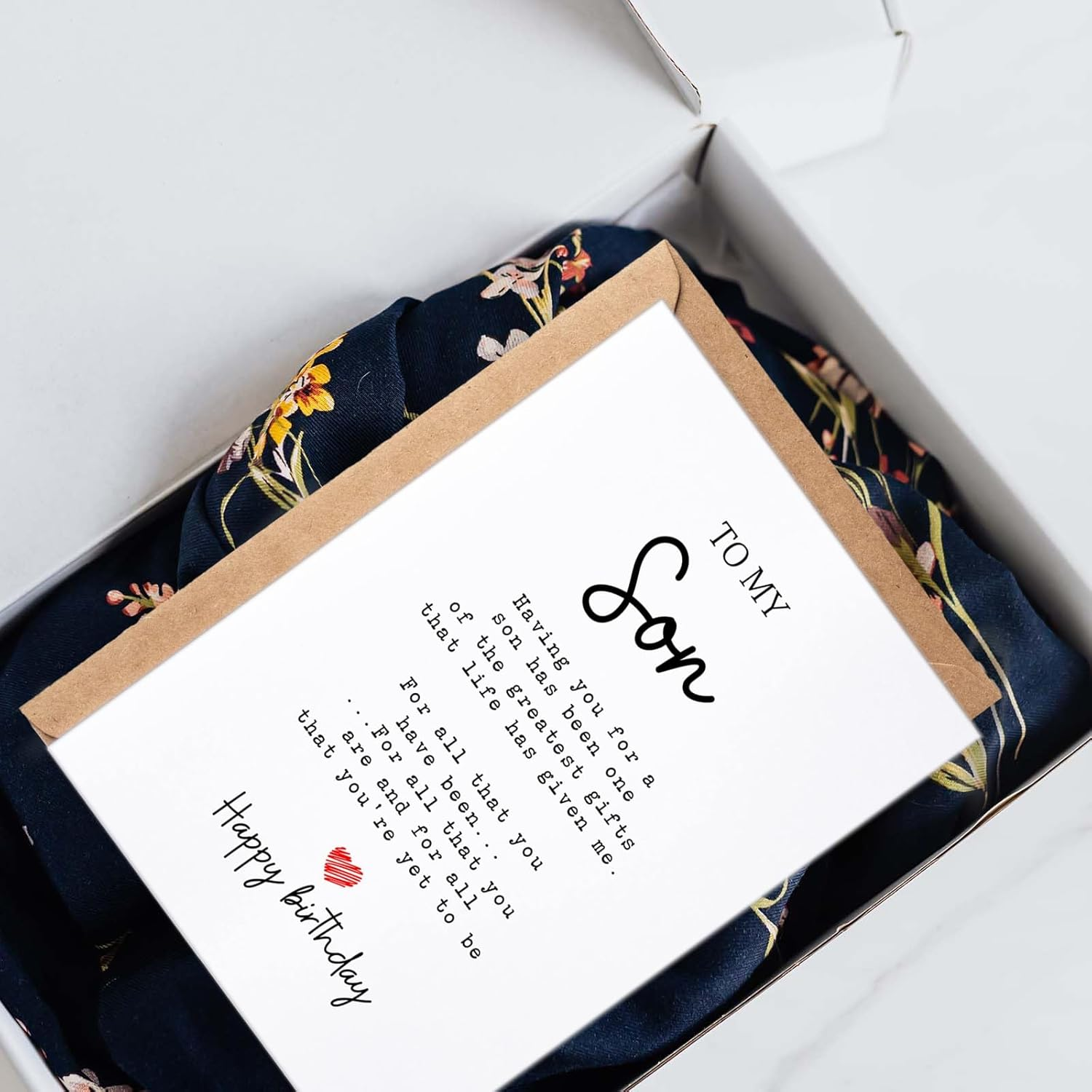 Birthday Card for Son, Funny Birthday Greeting Card for Boy/Men, Perfect Happy Birthday Gifts for Him- Blank Inside