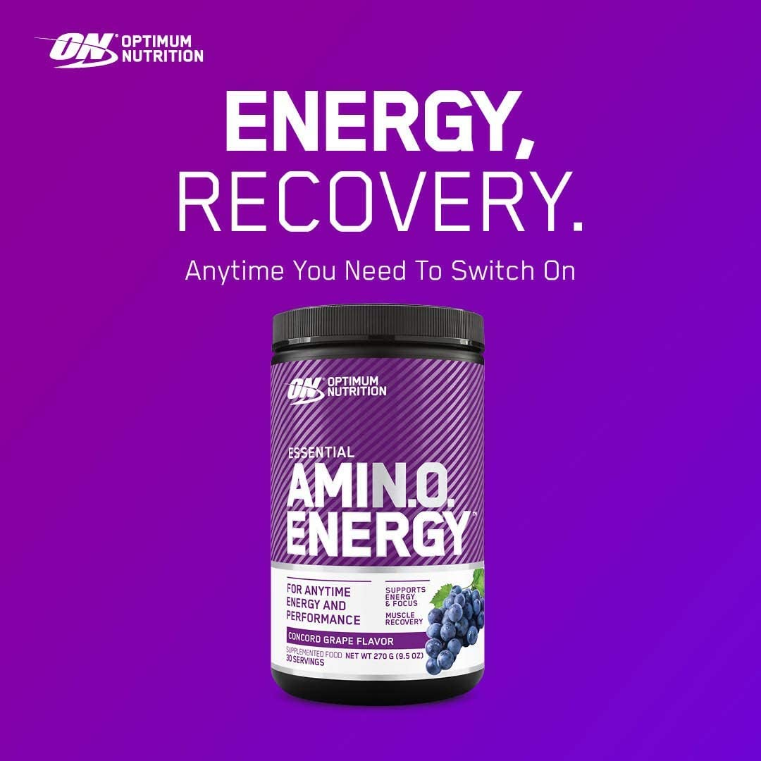 OPTIMUM NUTRITION Amino Energy Powder, Concord Grape, 270G, 30 Servings image number 4