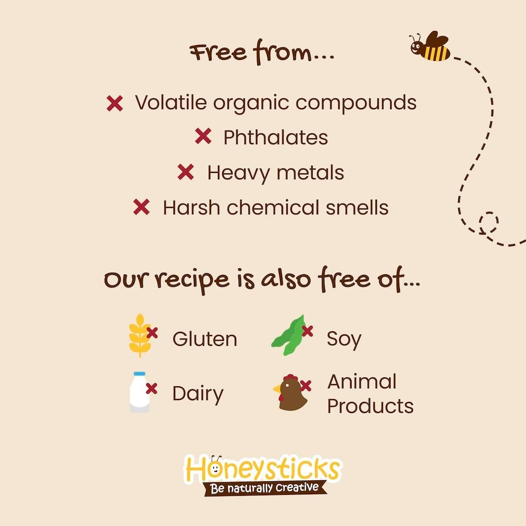 Honeysticks Non Toxic Finger Paint (6 Bright Colours), Washable from Skin, Safe Finger Painting for Toddlers, Kids Ages 1-3, 2-4, 3-5, Perfect First Paint for Little Artists Age 1+, Water Based image number 6