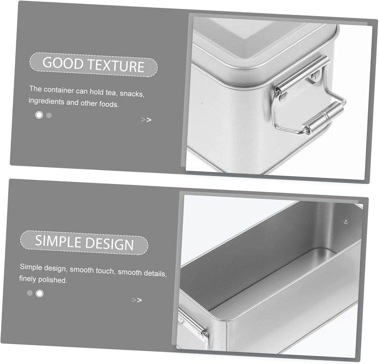 Mikinona Tinplate Candy Box Retro Storage Boxes for Cookies Lid for Cookie Packing and Home Organization image number 5