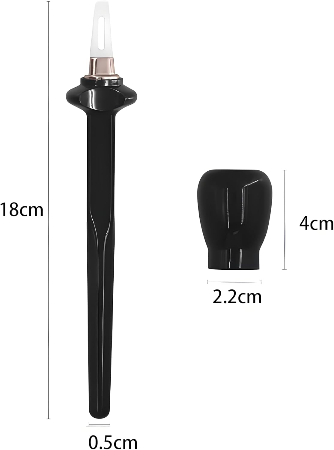 Eyeliner Set, Waterproof and Smudgeproof with Silicone Applicator Brush Cream Formula, Multi-Purpose Eyeshadow Stencil and Eyeline Guide, Black Pen and Cream image number 4