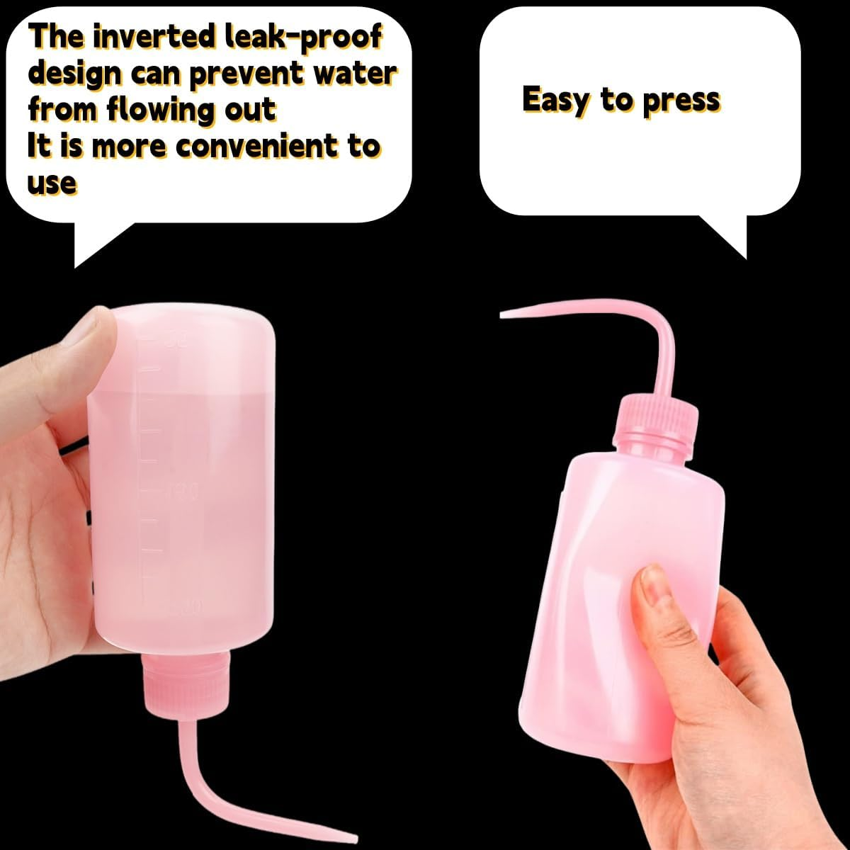 Safety Rinse Watering Tools,2 Pcs 250Ml Squeeze Water Bottle,Wash Bottle,Tattoo Supplies, Irrigation Sprinkling Can Wash Plant（Pink & Blue） image number 5