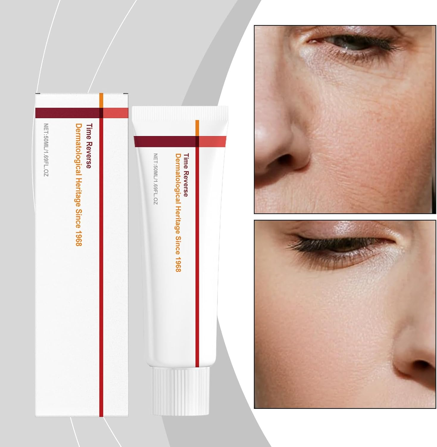 Cream Time Reverse- Advanced Fast-Absorbing & Nourishing, Firming & Hydrating Moisturizer to Repair Skin Barrier, Retinol Cream for Face Wrinkles, Enhances Skin Elasticity, for All (2PCS) - 1Pcs image number 2