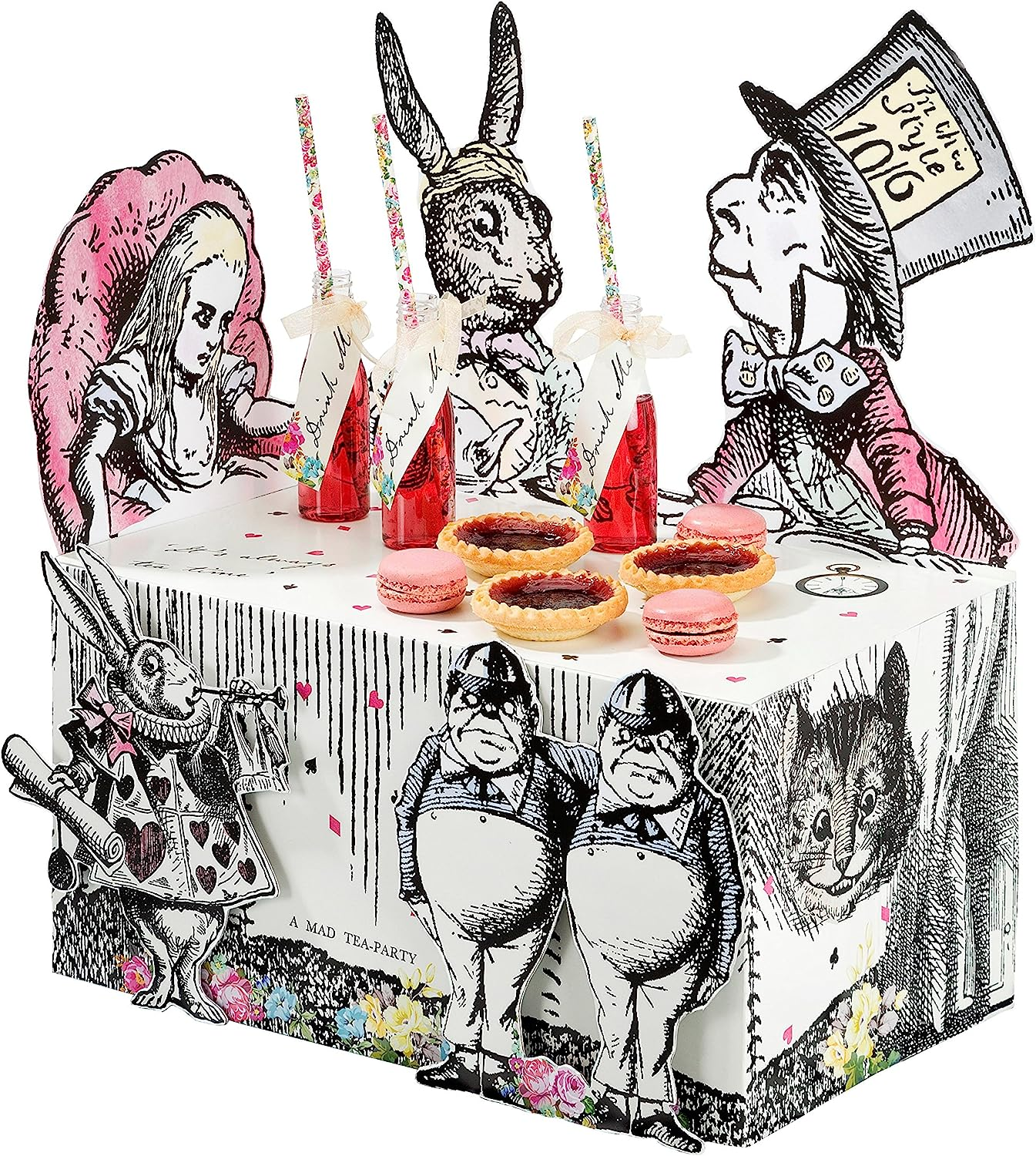 Talking Tables Alice in Wonderland Cake Stand, Beautiful Mother'S Day Party Decorations Reusable Cakestand Table Centrepiece for Mad Hatter Afternoon Tea, Birthday, Baby Shower image number 4