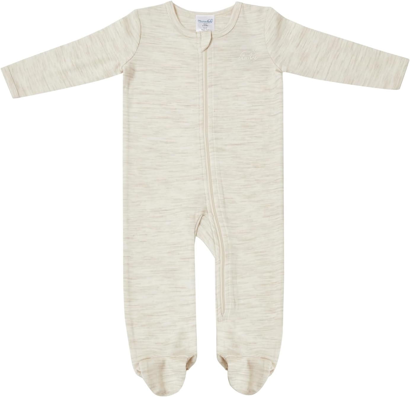 Merino Baby Merino Wool Coverall for 6-12 Months Babies, Cream Marle