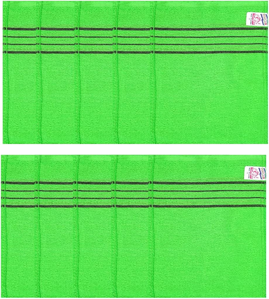 HAPPY 10 PCS Korean Exfoliating Towel Mitt Bath Washcloth Glove Body Scrub Viscose Reusable Made in Korea image number 1