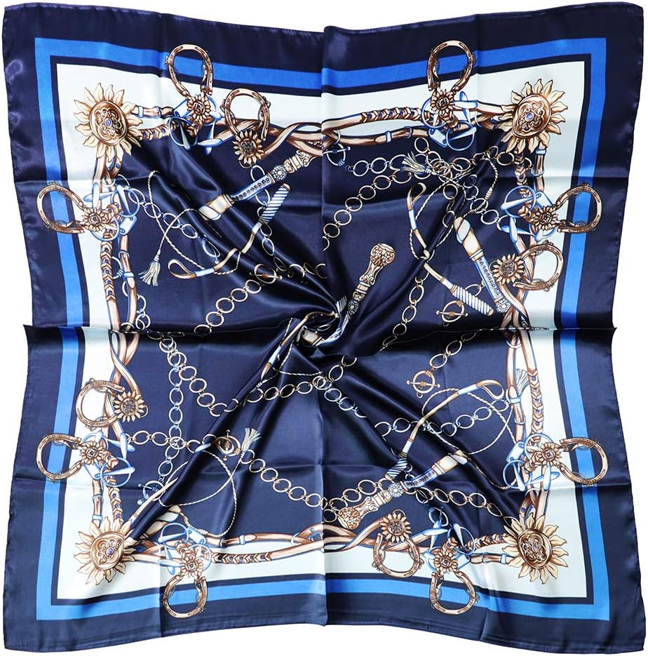 Vabovin Women'S 35" Satin Square Silk like Hair Scarves and Wraps Headscarf for Sleeping