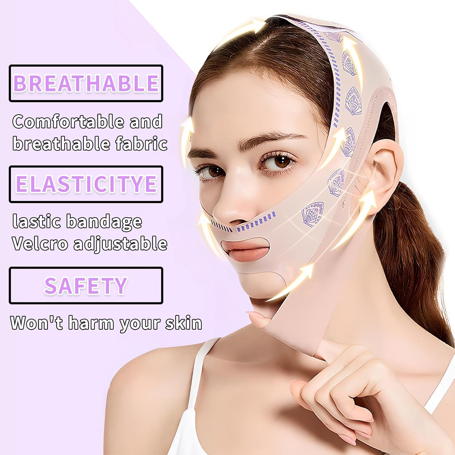 Face Bands,V Line Lifting Mask,Face Contouring Sleeping Anti-Wrinkle Band image number 1