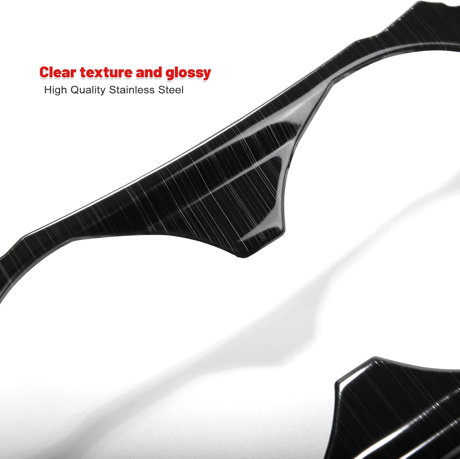 ANFOKAS for Mazda CX5 2024 2023 2022 2021 2020 2019 2018 2017 Car Center Console Armrest Cup Holder Frame Gear Panel Cover Trim for Mazda CX5 Accessories -Stainless Steel Black image number 2