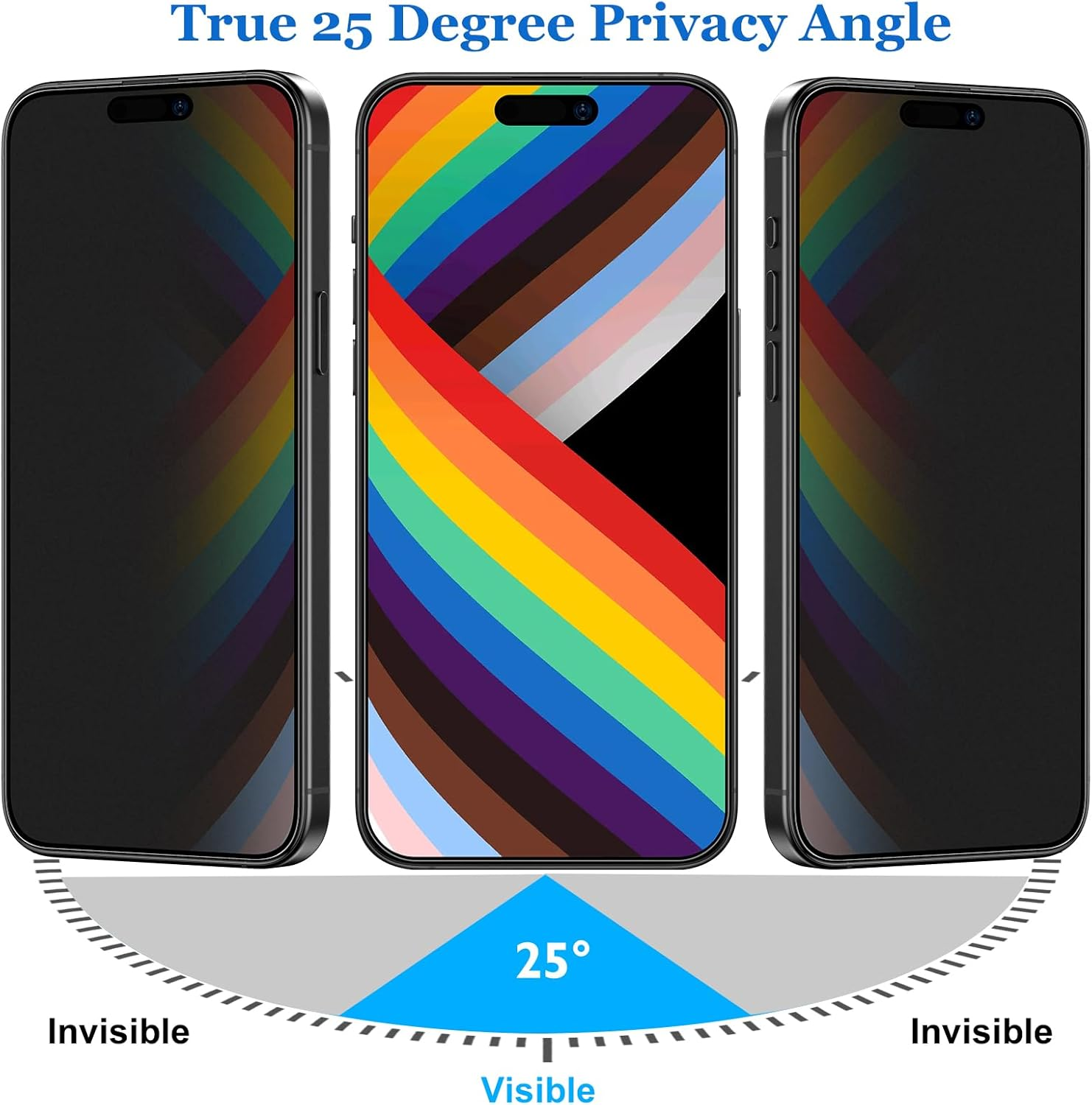 Mothca Matte Privacy Screen for Iphone 15 Pro for Tempered Glass (6.1 Inches), 9H Matte Privacy Screen Protector for Iphone 15 Pro Privacy Film, Anti-Glare & Anti-Fingerprint (Pack of 1) image number 3