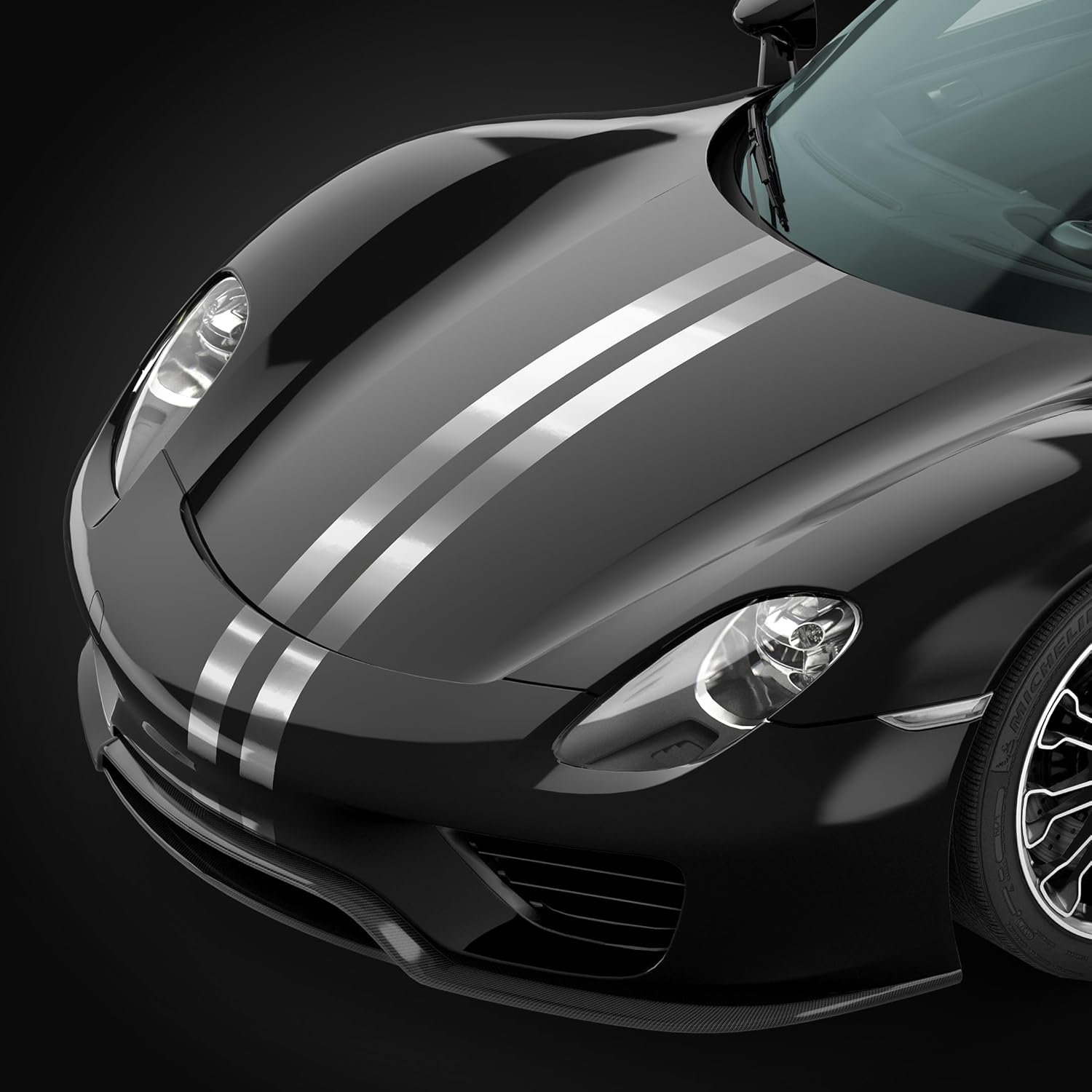 Vvivid Gloss Silver Chrome Air-Release Vinyl Adhesive Tape Roll (1 Inch X 25Ft)