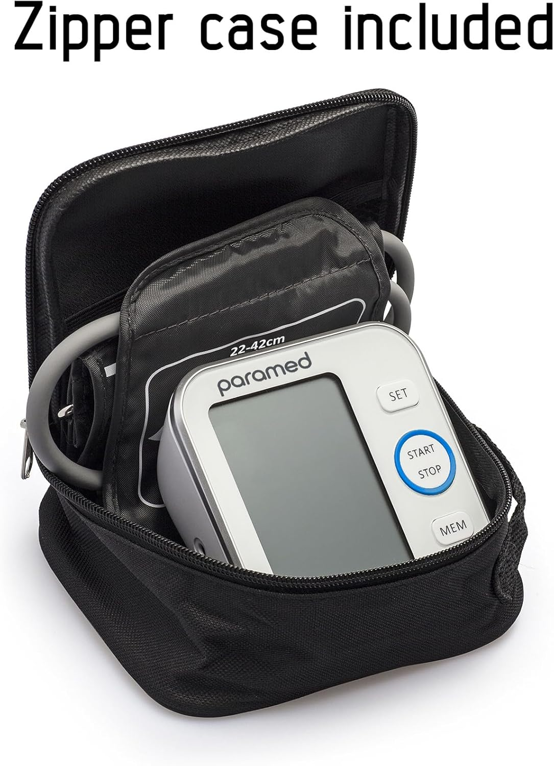 Blood Pressure Monitor by Paramed: Accurate Automatic Upper Arm Bp Machine & Pulse Rate Monitoring Meter with Cuff 22-40Cm,120 Sets Memory, LCD - Device Bag & 4AAA Included image number 5