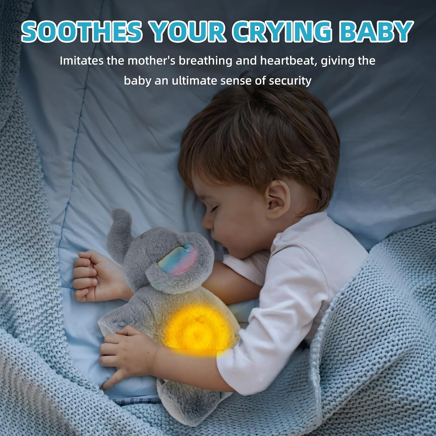 Baby Toy Soothe Portable Plush Sound Machine with Music Lights & Breathing Motion image number 3