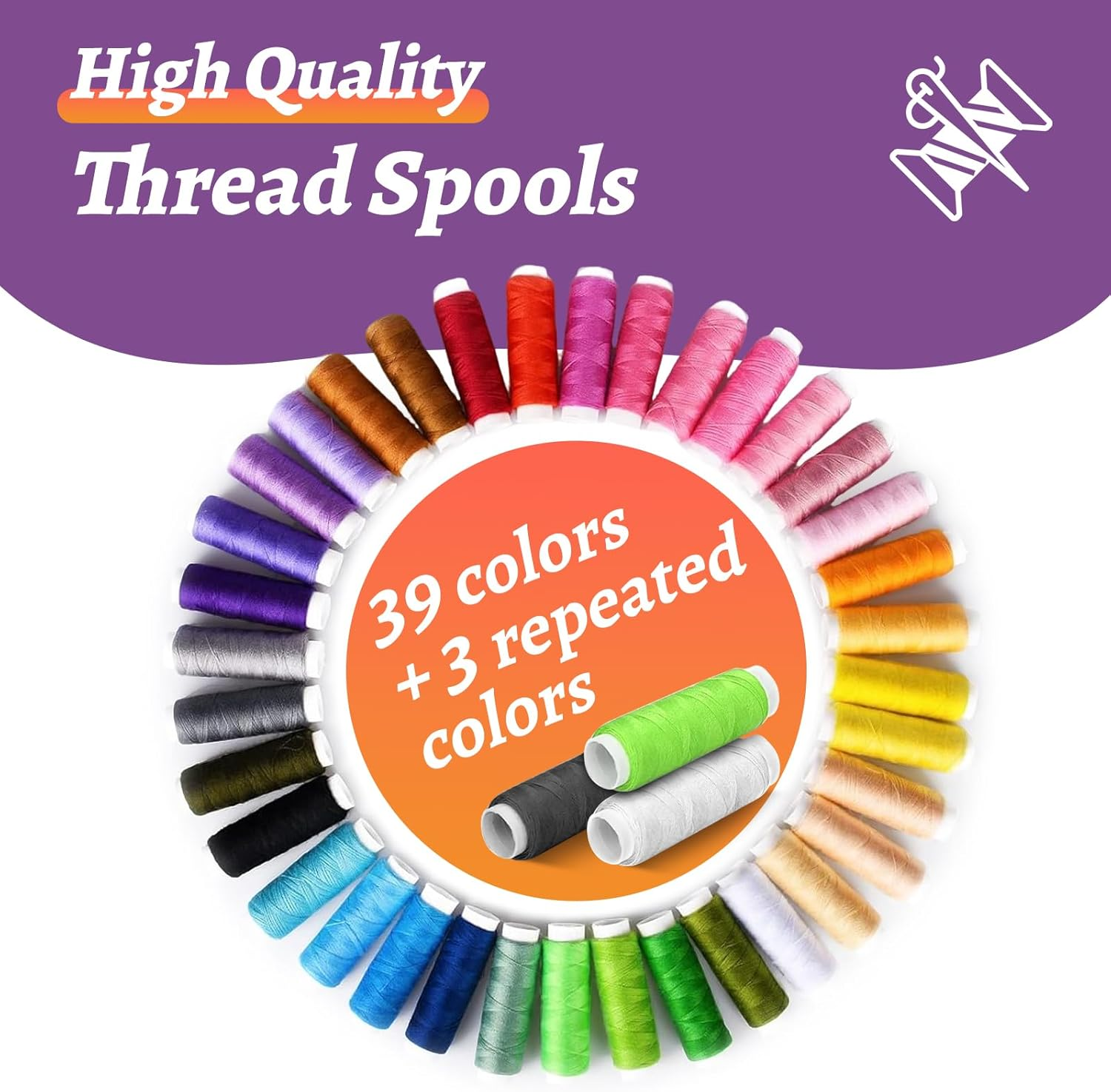 Shanghigh Sewing Kit 170Pcs - Professional Sewing Kits for Adults Beginners Kids Travel Home Emergency, 42 XL Thread & 30 Needles Small Sewing Supplies Accessories, Gifts for Mom Grandma Women Men image number 3