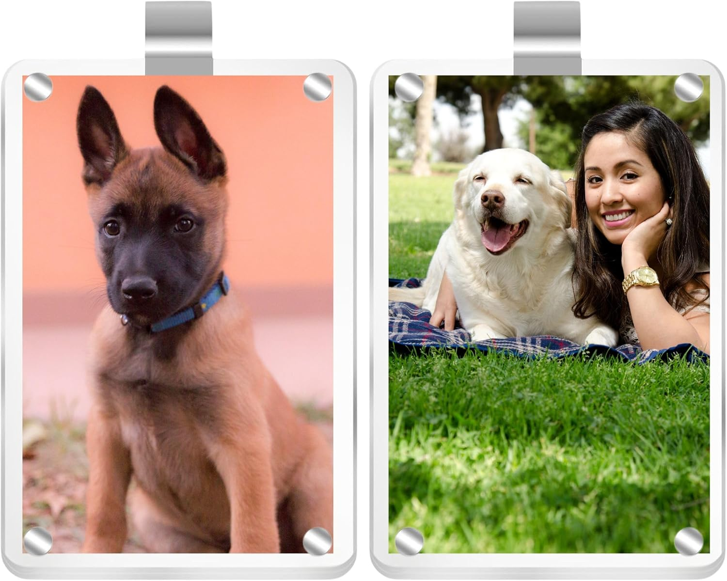 MOTOFITOOL Acrylic Magnetic Personalized Photo Holder Car Picture Frame, Car Visor Clip, Car Picture Frame, Car Picture Holder, Car Accessories for Men Women, 3X4 Inch image number 4