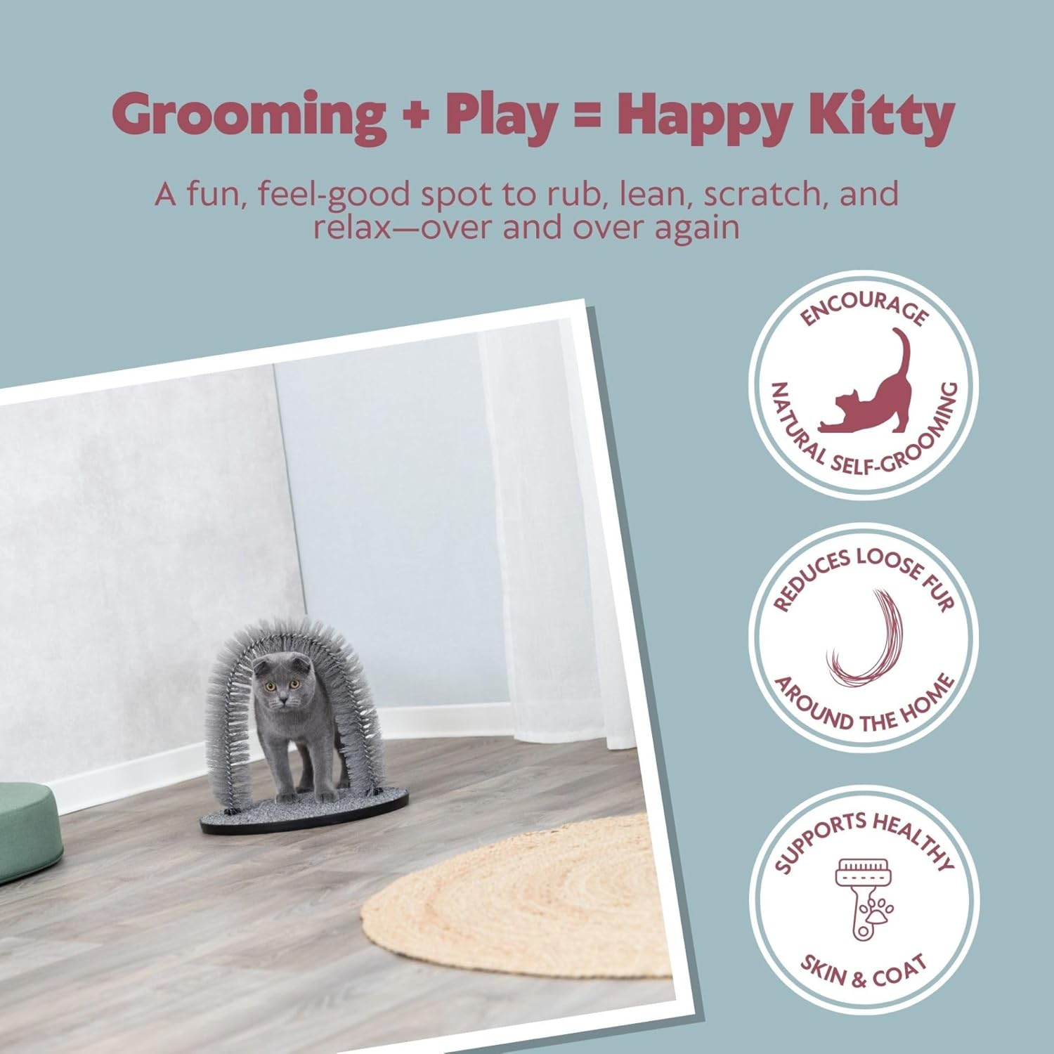 TRIXIE Cat Massage & Grooming Arch 20Oz 23130 image number 1