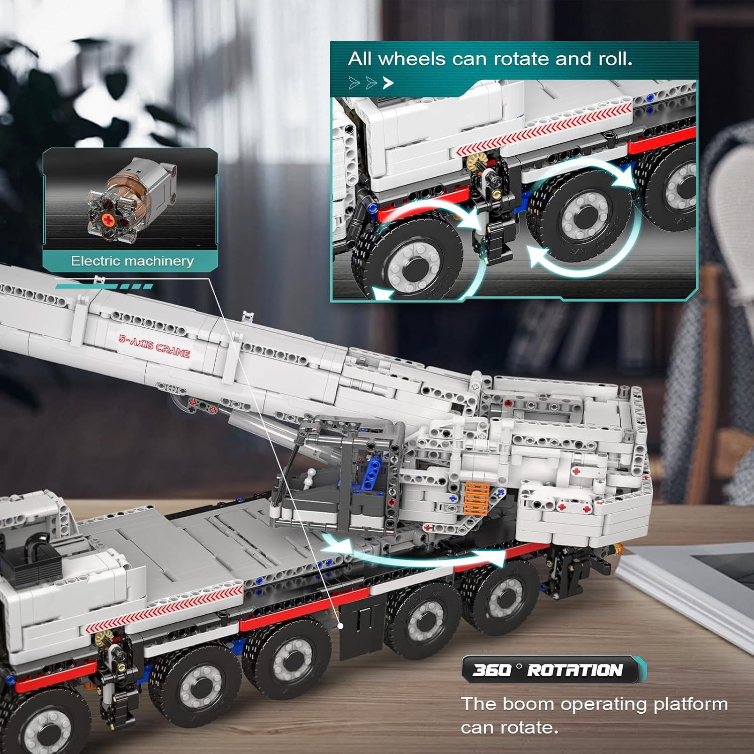 Mould King 17075 Remote Control Crane Building Set, 3248+PCS STEM Building Construction Toy for Kids Adults &ndash; LTM1110 RC Excavator Toy with App & Remote Engineering Toys