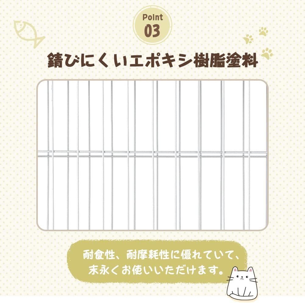 OSJ Cat Cage, 3 Tiers, Wide Design, Freely Combined, Stylish, Cat House, Answering Machine, Ladder, Protection, Escape Prevention, Easy Assembly, Multiple Heads, Steel, Pet Cage - Pink image number 4