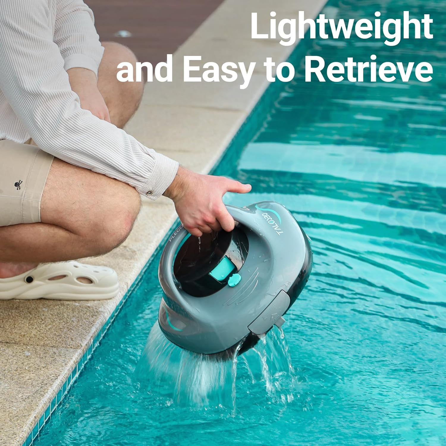 TALOSBO Whale Cordless Pool Vacuum up to 130 Mins Runtime, Robotic Pool Cleaner with 2.5H Fast Charge, Ideal for Flat above Ground and Inground Pools up to 80㎡ image number 6