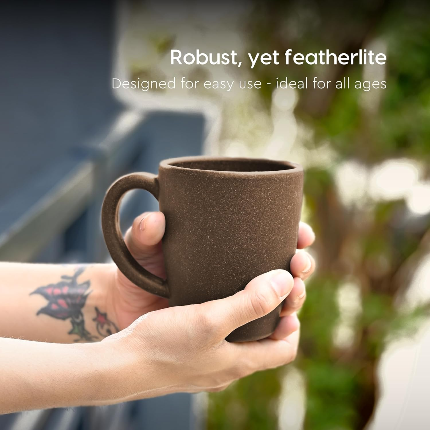 Eha Set of 2 Earth-Friendly Classic Mug | 10 Oz | Made with Rice Husk & Bamboo Fibers | Microwave Safe | for Hot & Cold, Milk & Tea Cup | Matte Finish Mugs Pack of 2 Coffee image number 4