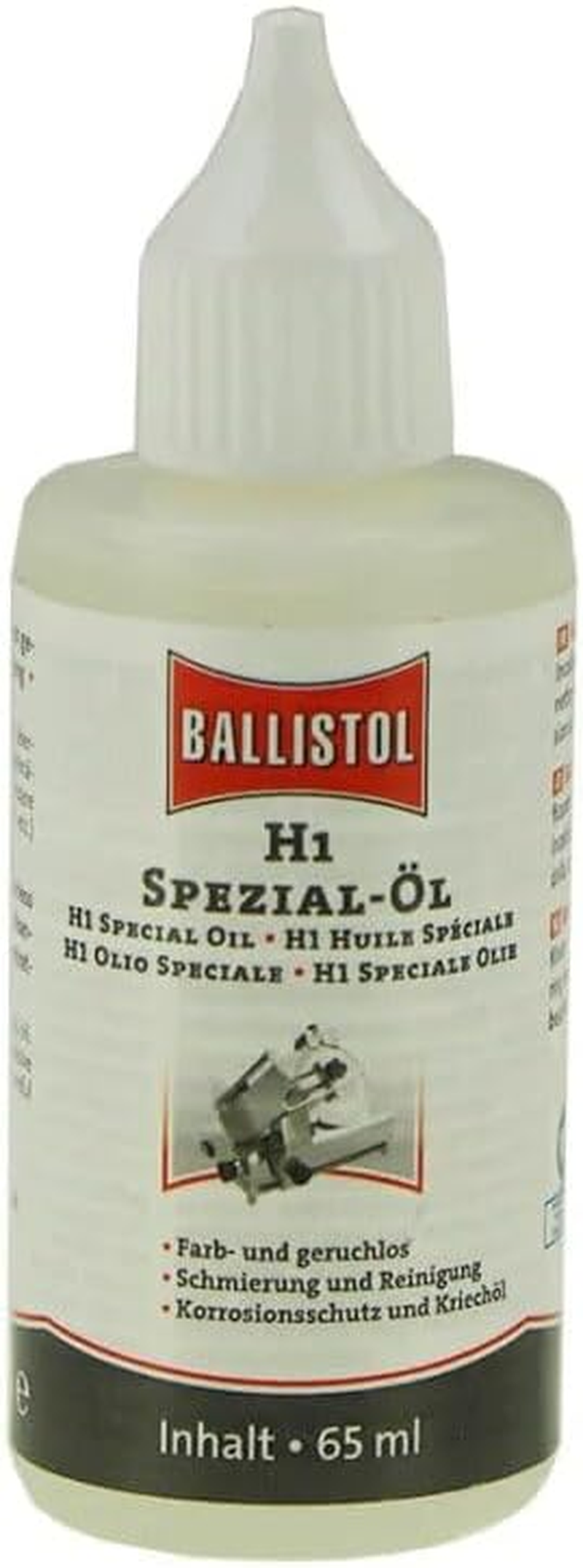 BALLISTOL 25319 H1 Special Food Oil 65 Ml Spray - Cleaning, Rust Protection - Tasteless, Food-Safe, Colourless
