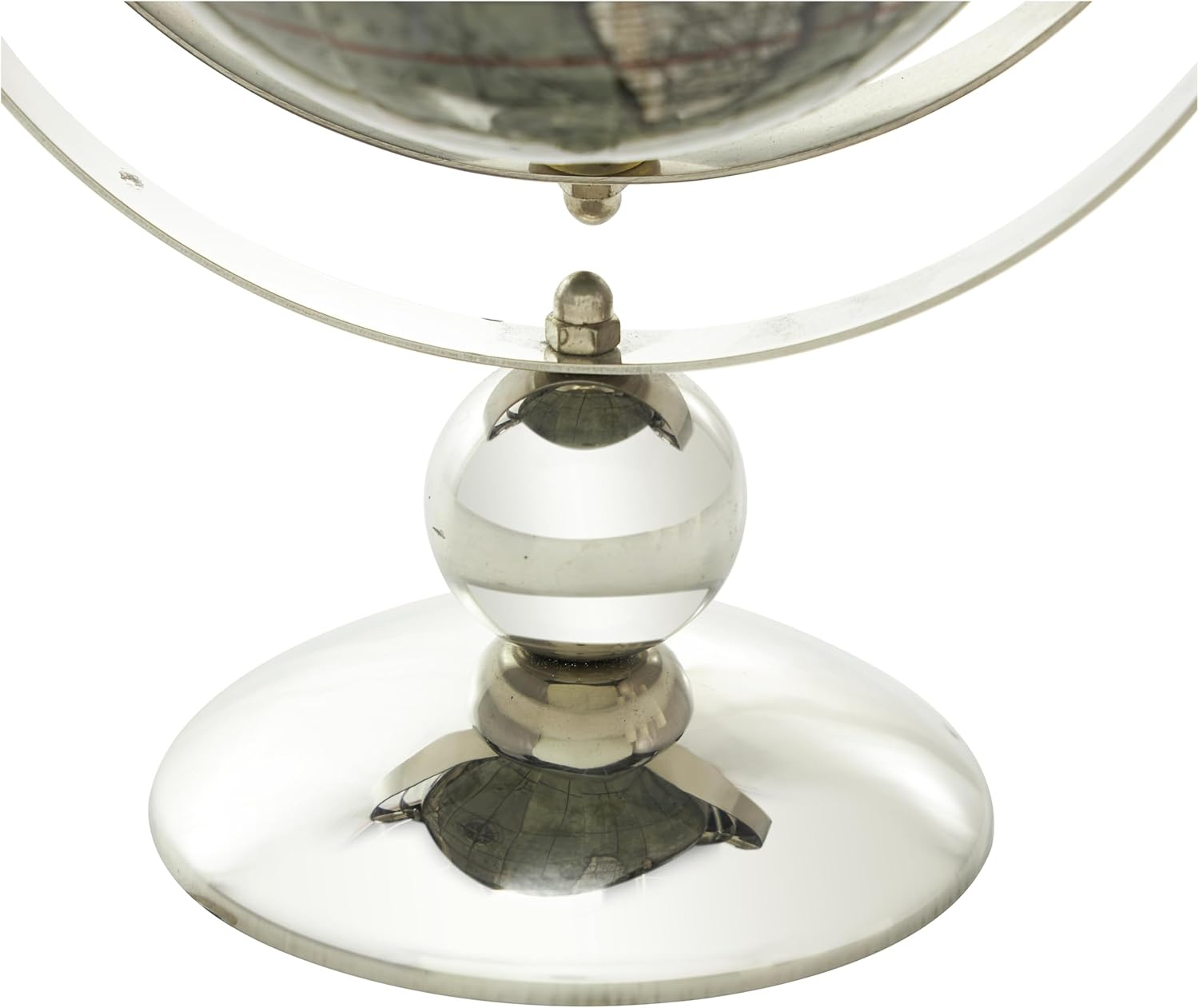 Deco 79 Stainless Steel Globe, 8" X 5" X 9", Silver image number 2