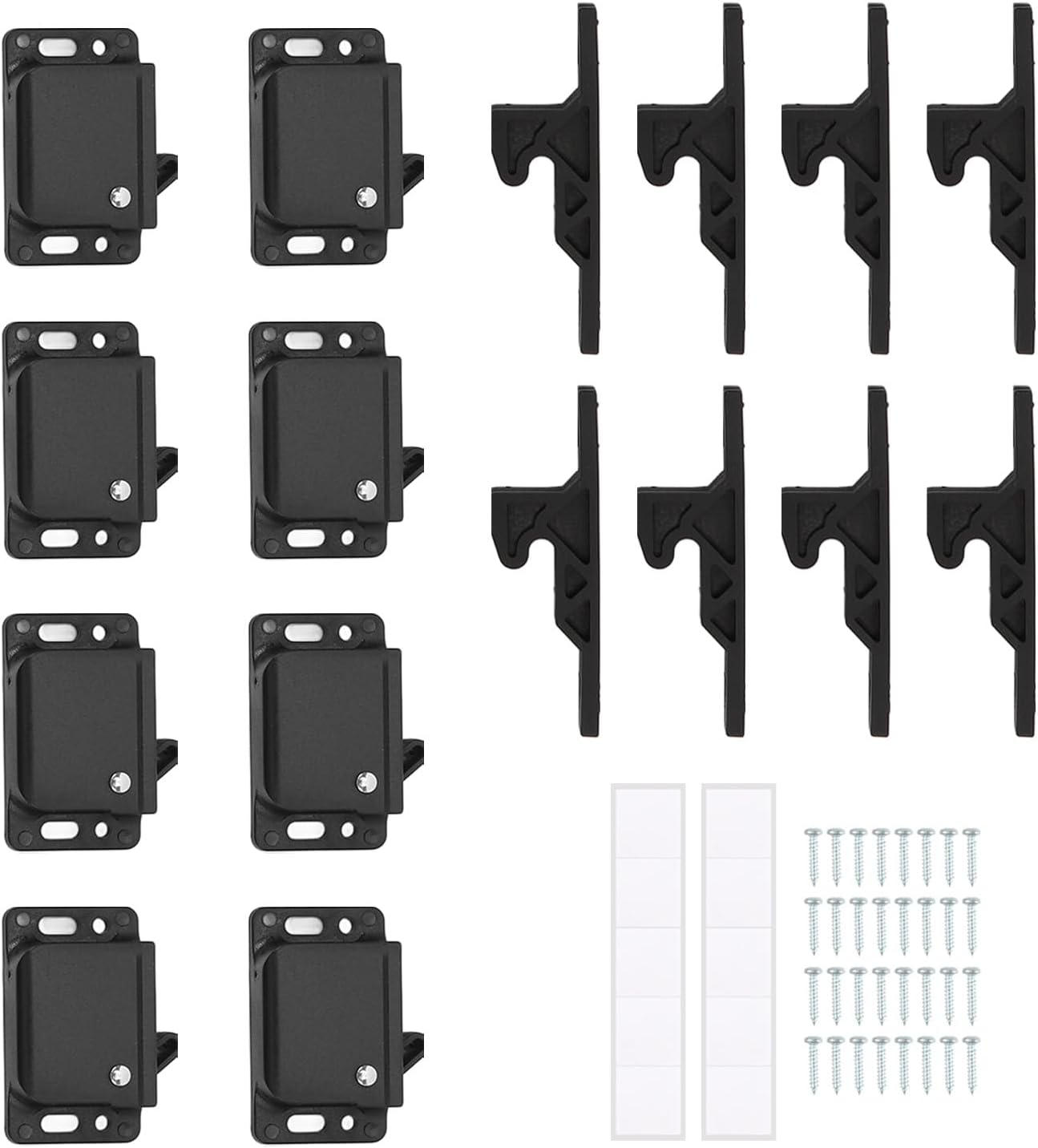 8 Sets RV Cabinet Latch, RV Drawer Latches and Catches, Replacements Push Catch Latch with Mounting Hardware for Motor Home Cargo Trailer image number 6