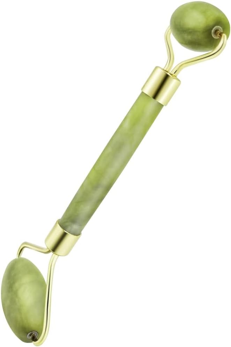 3 in 1 Ficial Face Ice Jade Roller and Gua Sha Tool, Jade Anti-Wrinkle Face Eye Neck Massager Tool, Reduce Wrinkles Puffiness Migraine Redness Pain Injury image number 4