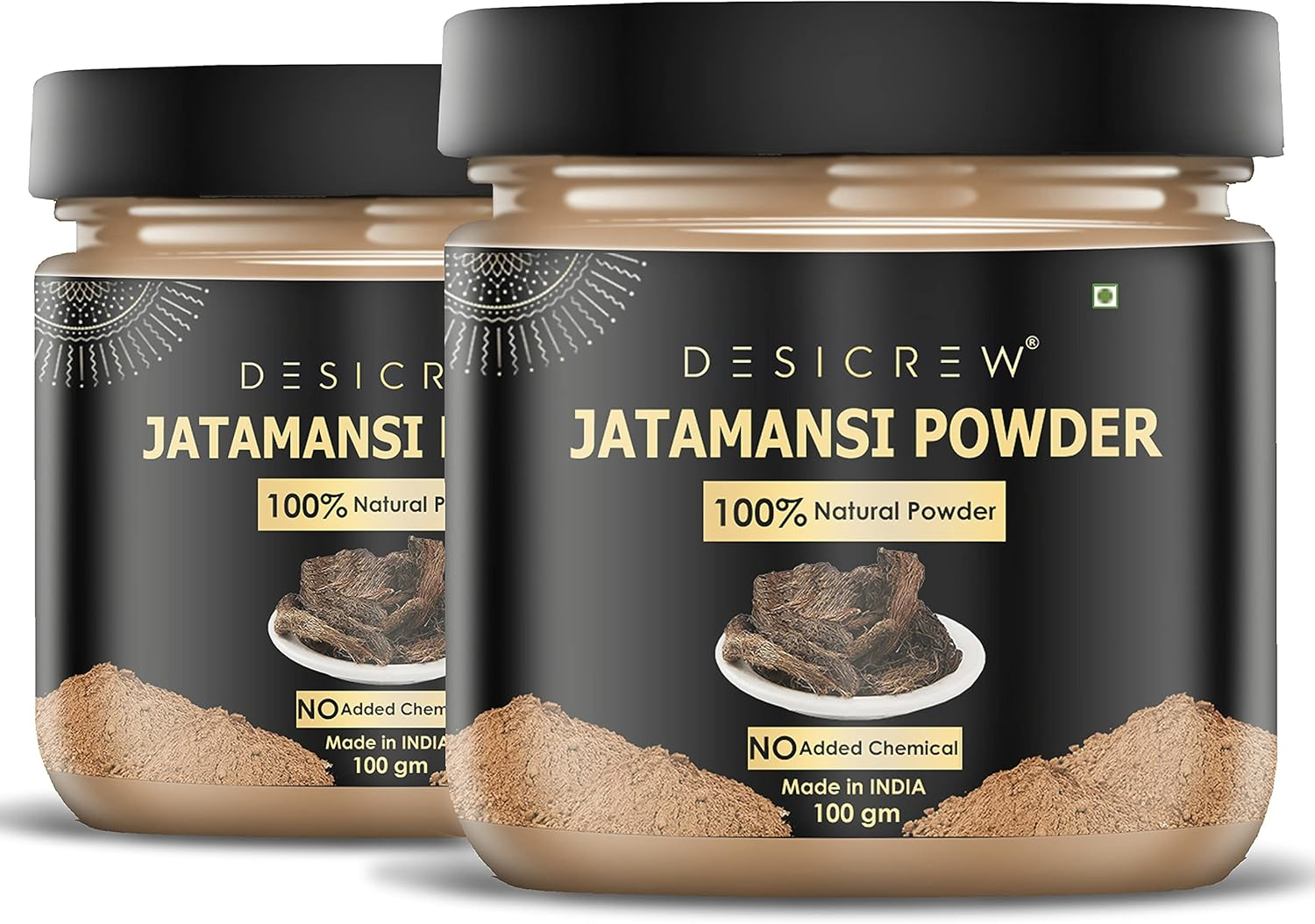 DESICREW Pure & Natural Jatamansi Powder for Natural Texture & Colour, Strong, Shiny, Silky,Healthy Scalp, Dandruff & Spilt Ends Free Hair Pack 200 GM image number 1
