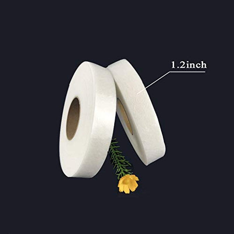 ABCOOL Iron-On Fuse Hem Tape, 3 Cm Width 63 M Length, No Stitch Sewing Adhesive Fabric Tape for Cloth, Curtain, Iron on Fusing Hemming image number 2