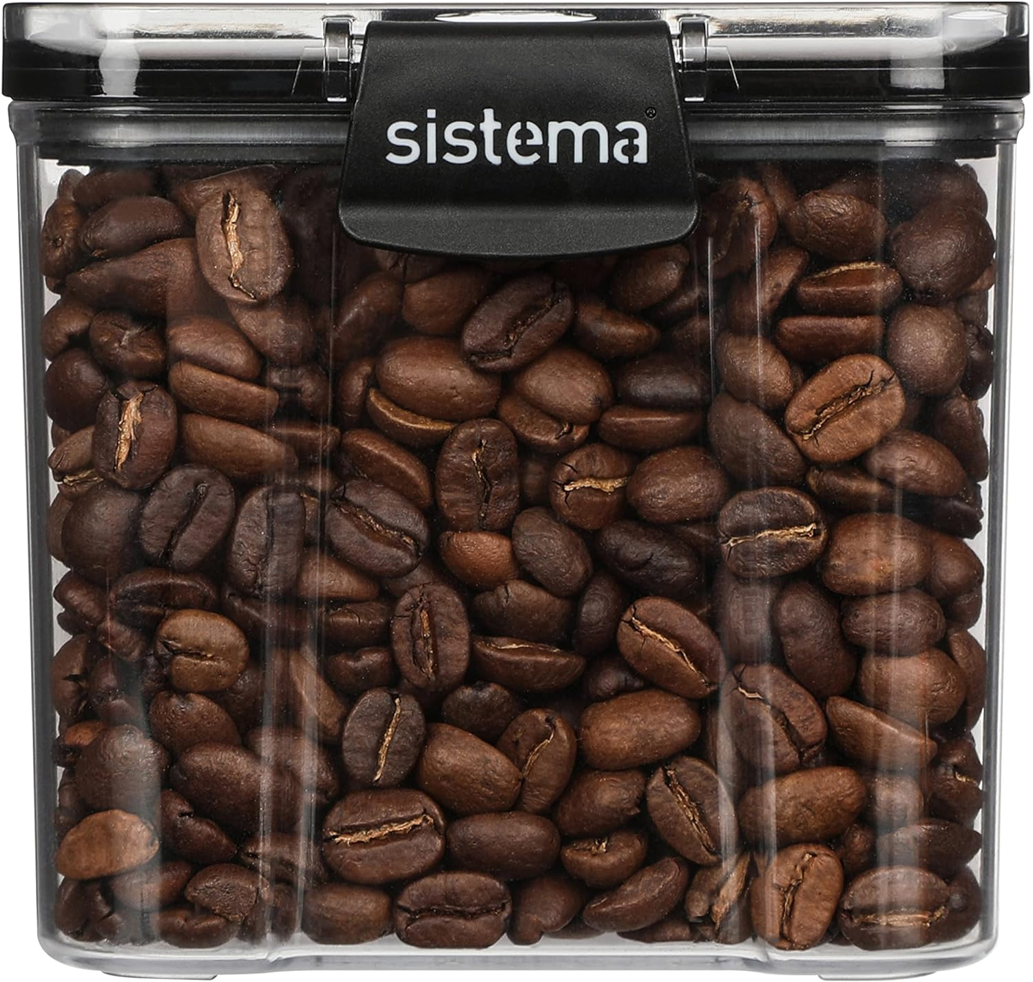 Sistema Ultra Collection Square Food Storage Container, 23.6 Oz./0.7 L, Clear/Black image number 5