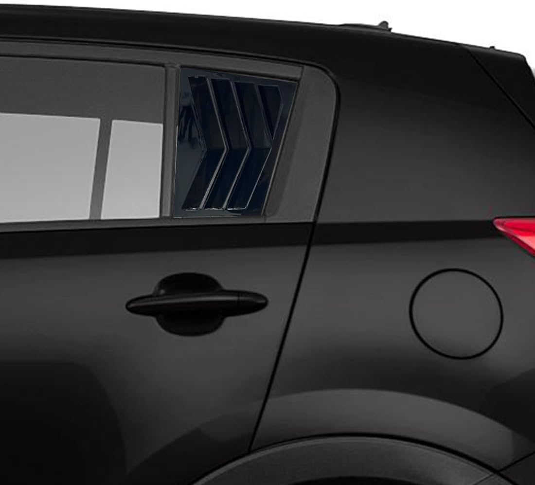 MUXEE Window Louver 2Pcs Side Vent Window Louvers for Kia Sportage 2023 2024 2025, ABS Print Sport Window Decorative Covers, Exterior Trim Accessories - Bright Black