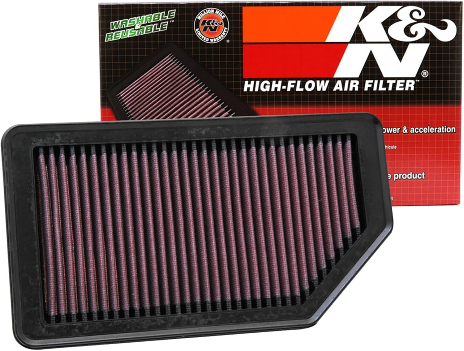 K&N 33-2472 Panel Air Filter for Kia & Hyundai Models image number 2
