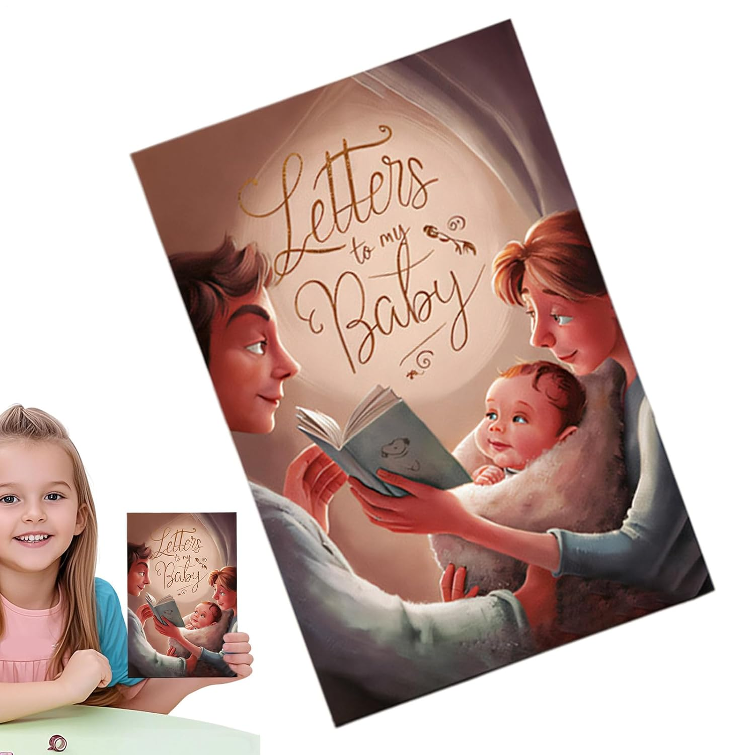 Pzuryhg Journal Notebook - Keepsake Record Book for New Mothers - 50-Sheet Family Relationship Bonding Parenting Record Notebook Diary for Baby Children Girls Boys Kids image number 6