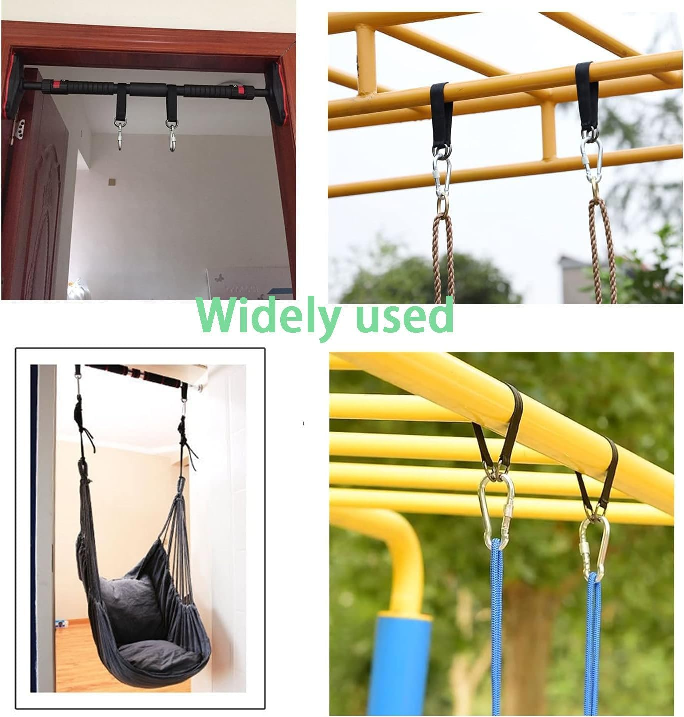 4Pcs Tree Swing Straps Hanging Kit，13Inch Tree Swing Strap Hanging Rope with Safer Lock image number 1