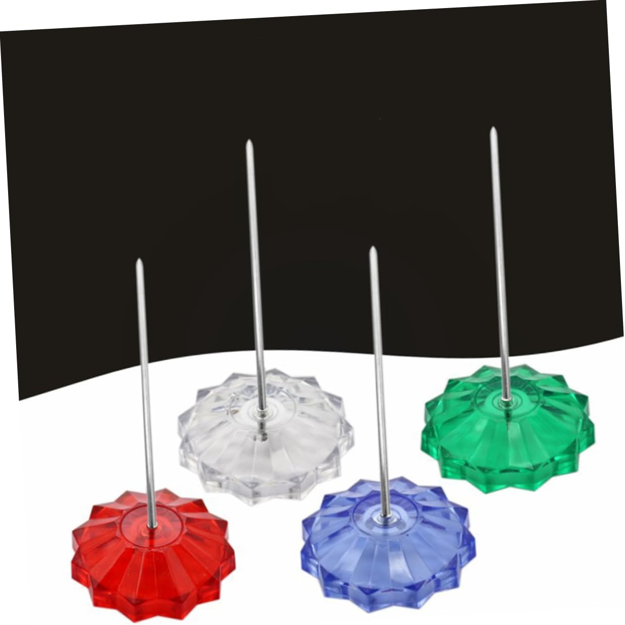 SEWACC 4Pcs Pen Holder Desk Metal Receipt Holder Bill Fork Receipt Organiser Office Accessory for Hotel Restaurant image number 1