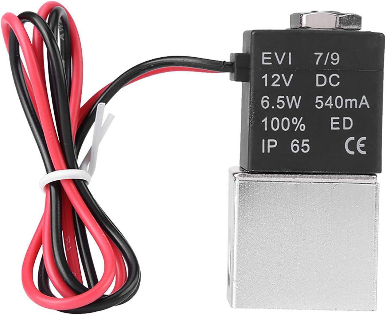 Aluminum Normally Closed Electric Pneumatic Solenoid Air Valve 12V DC 1/4 2 Way image number 2