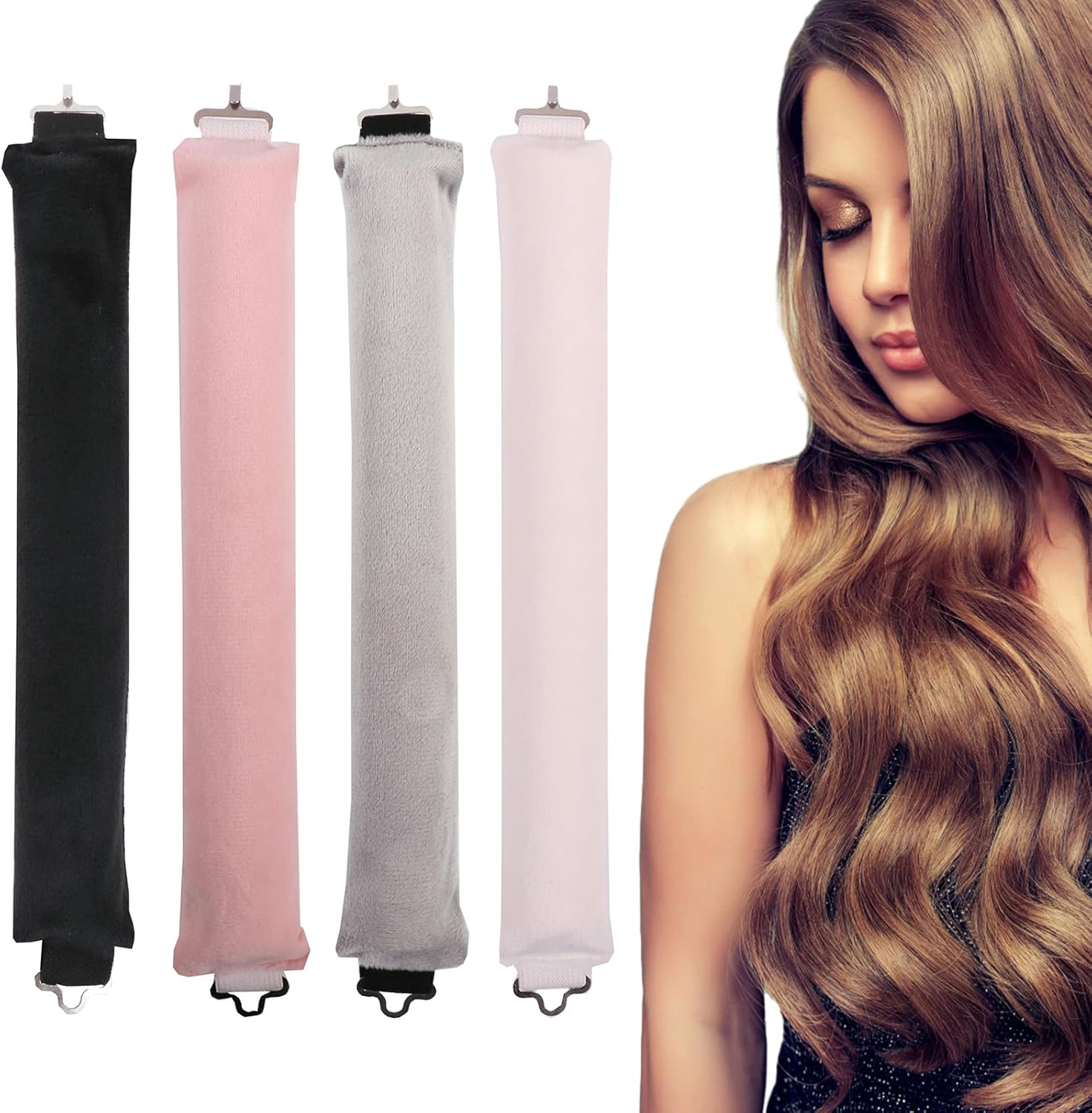 3PCS Lazy H Curler H Curling Tool Big Wavy Curling Tube Foam image number 1