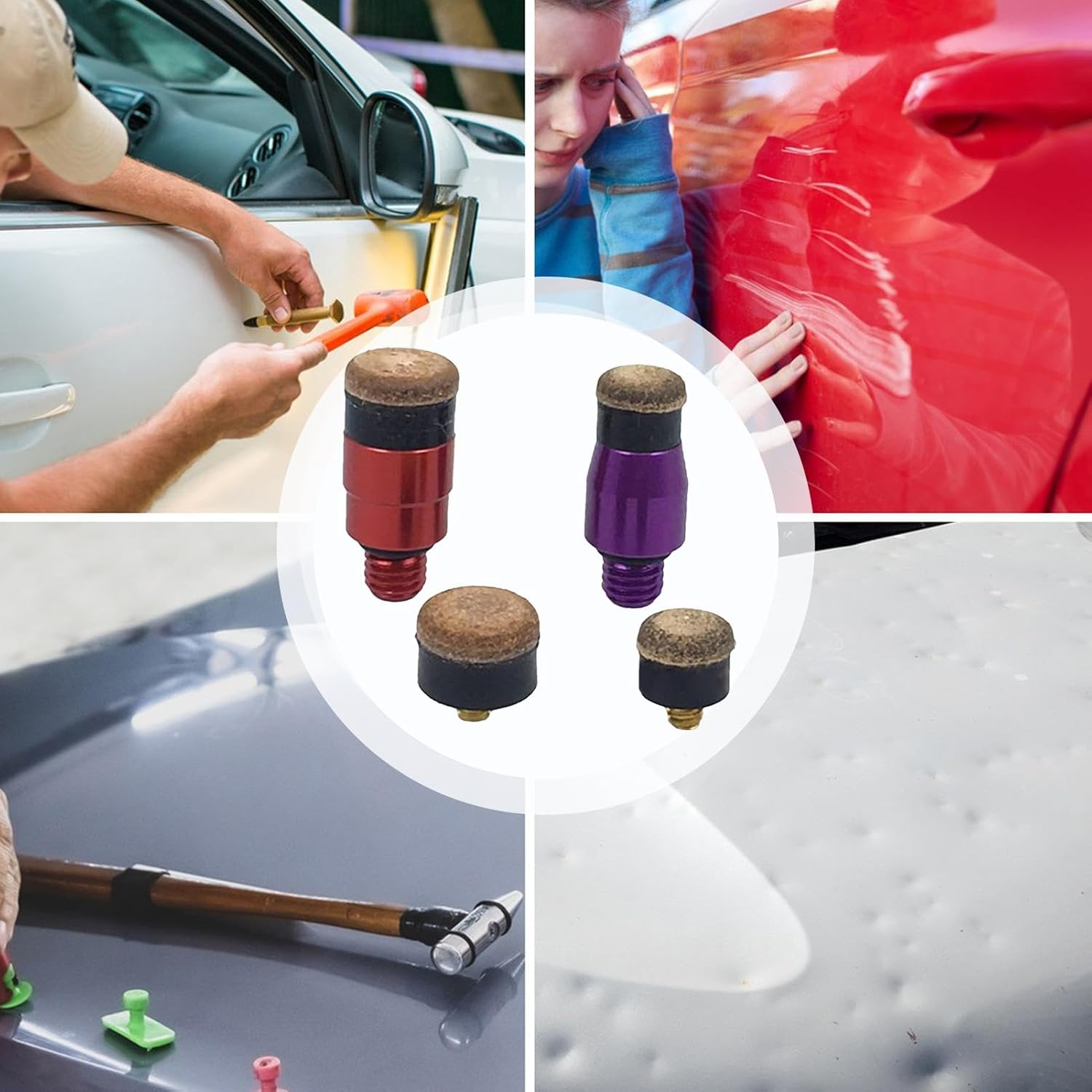 Dent Removal Accessories | Automotive Repair Tools | Car Restoration Equipment, High-Quality Dent Tips, Dent Puller Replacement Heads, Dent Repair Tools, Multi-Purpose Tap down Tools image number 1