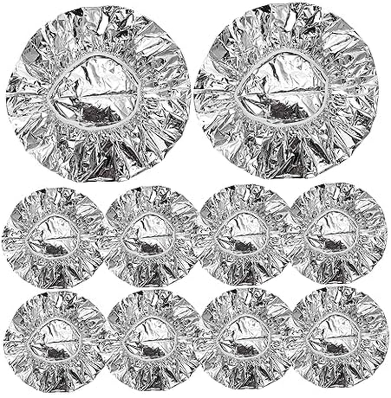 Aluminum Foil Deep Conditioning Hair Caps, 10 Pack Aluminum Foil Deep Conditioning Caps, Silver Foil Heat Cap for Deep Conditioning image number 6