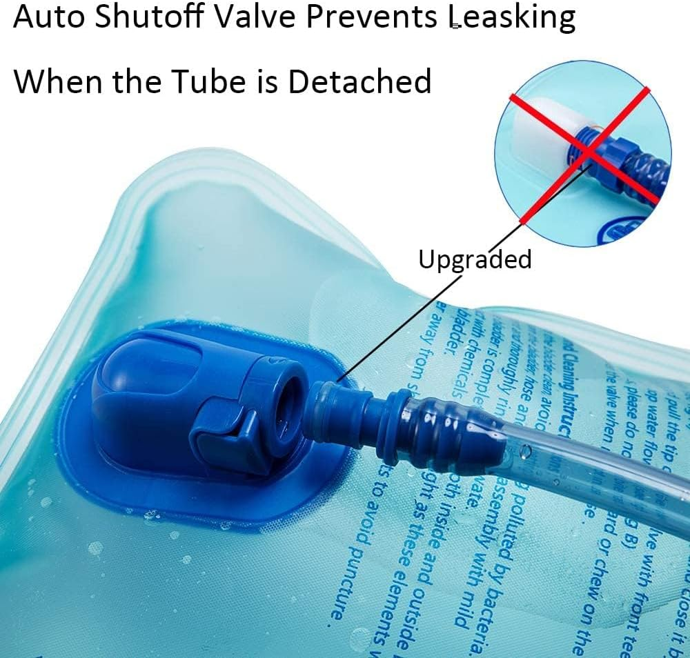 Hydration Bladder, 2L Water Reservoir, Replacement Water Bladder BPA Free, Leak Proof Hydration Pack for Running Cycling Hiking Camping Climbing