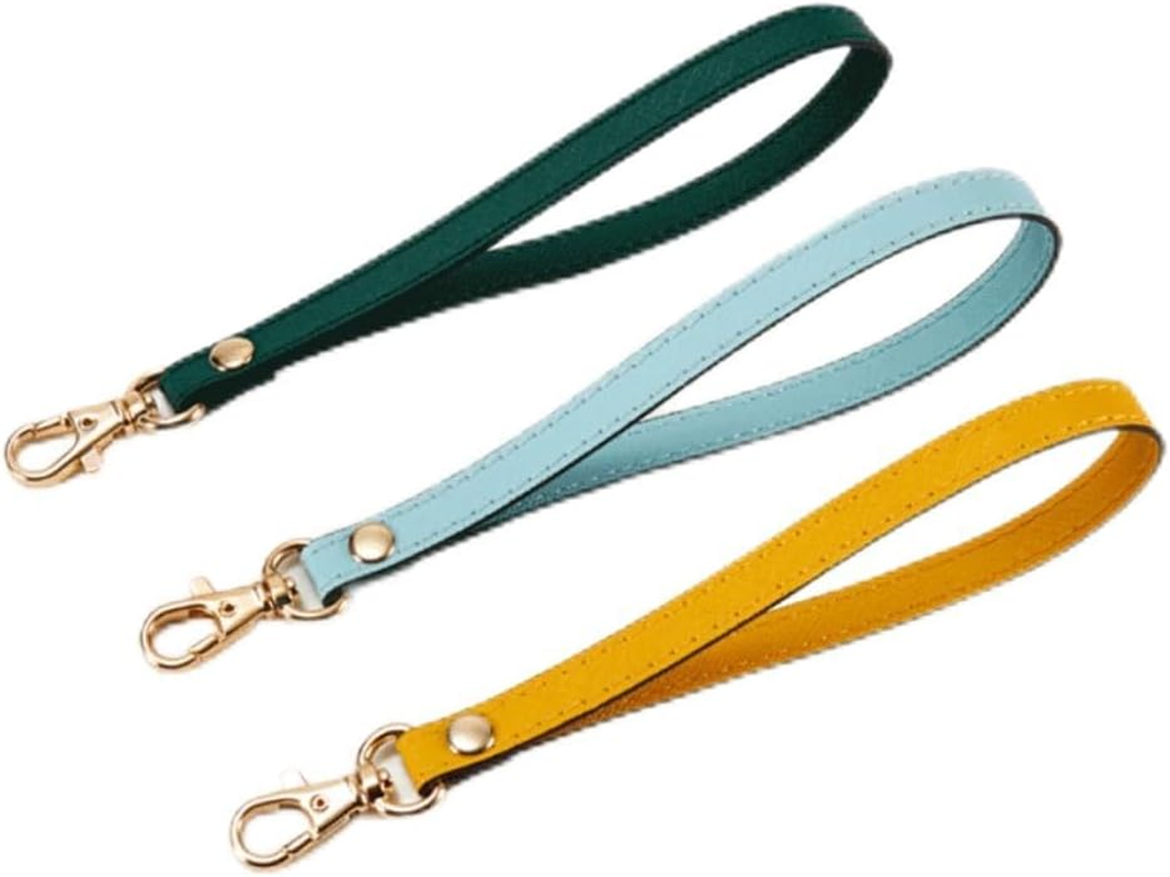 YOSADIER Leather Wrist Strap Wristlet for Clutch Wallet Keychain Purse Replacement Strap with Lock