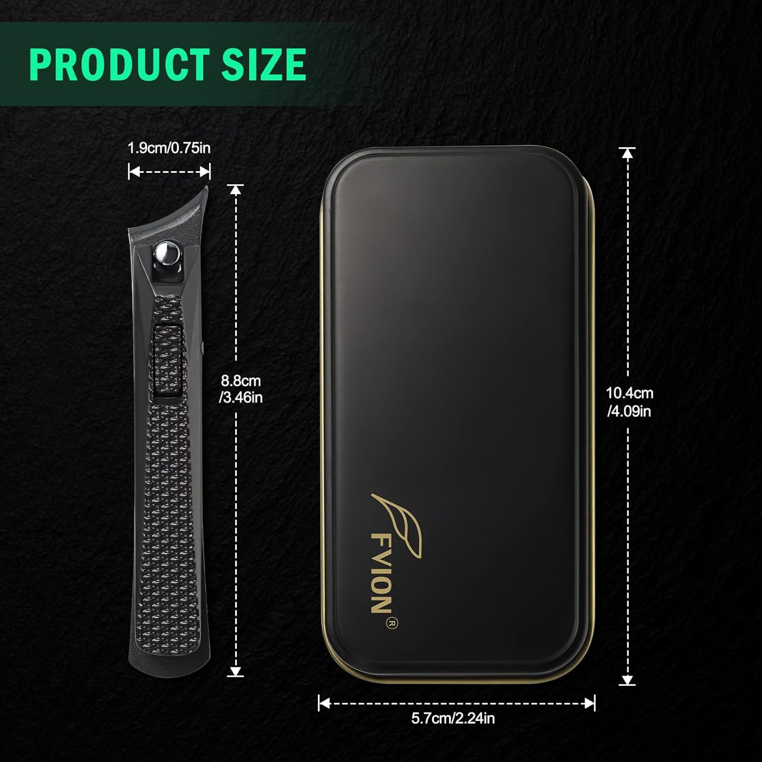 FVION Angled Nail Clippers, Ingrown Toenail Clipper for Thick Nails, Slant Curved Blade Nail Cutters Ingrown Nail Pain Relief Tool image number 5