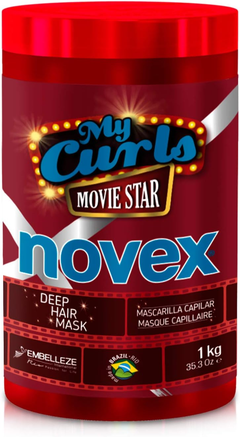 NOVEX Value Size Deep Conditioning Hair Masks Enriched with Natural Ingredients (1Kg) (My Curls Movie Star Deep Hair Mask 1000Ml) image number 3